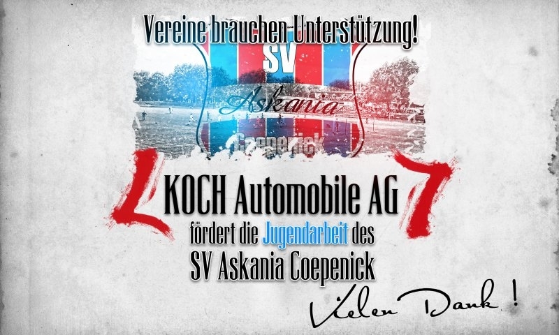 Sponsorenzertifikat - Koch Automobile AG - Verein allgemein 2015