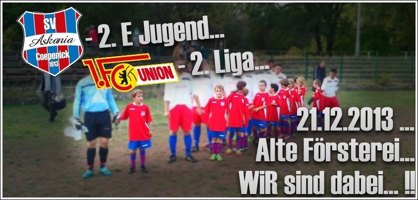 2.E-Junioren: Einlaufkinder beim 1.FC Union