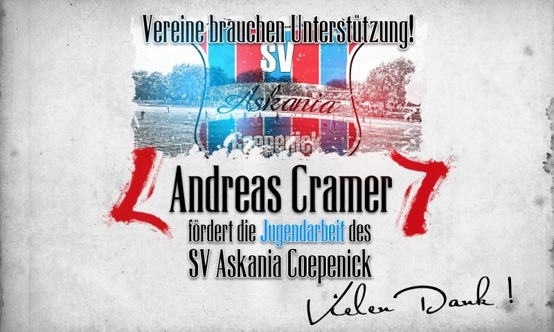 Sponsorenzertifikat - Andreas Cramer - Sommerfest 2014