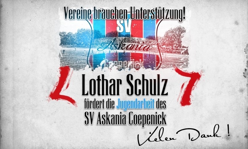 Sponsorenzertifikat - Lothar Schulz - Verein allgemein 2015