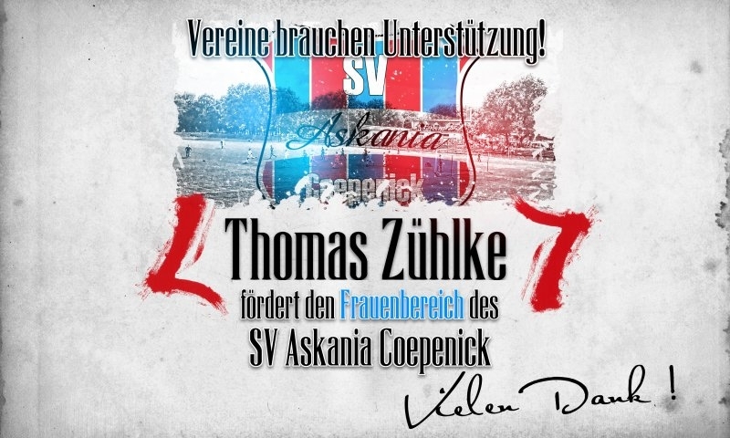 Sponsorenzertifikat - Thomas Zühlke - Frauenbereich 2014
