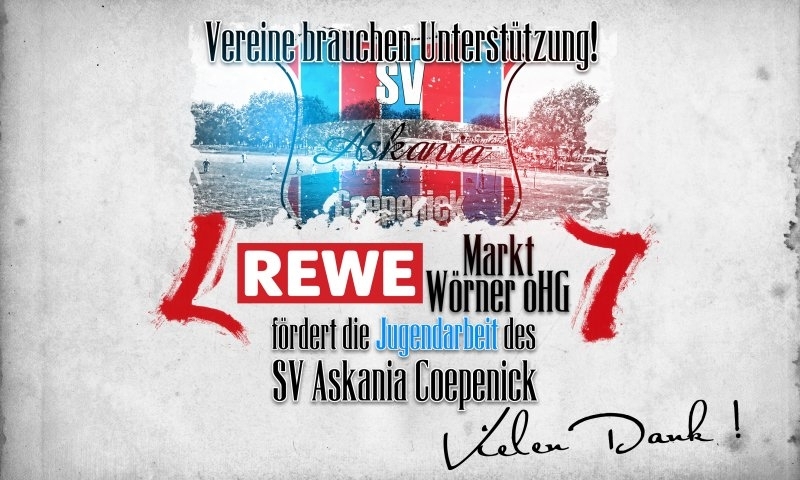 Sponsorenzertifikat - Rewe Markt Wörner oHG - 1.E-Jugend 2015