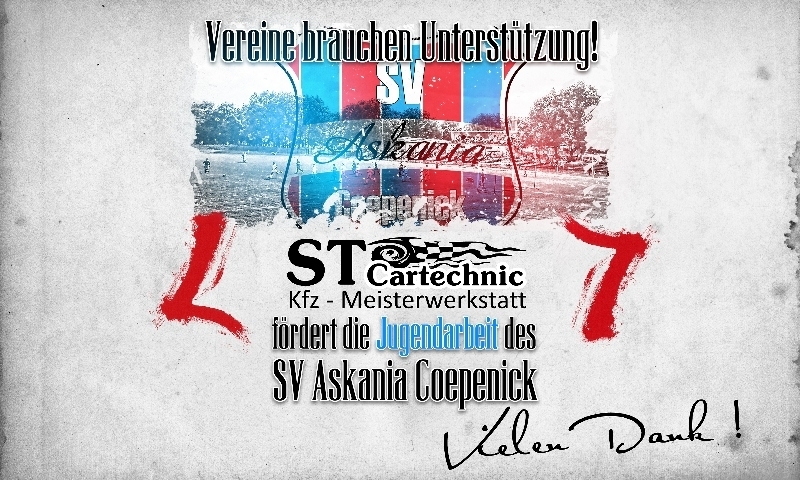 Sponsorenzertifikat - ST Cartechnic - Kfz-Meisterwerkstatt - 2.F-Jugend 2016/2017