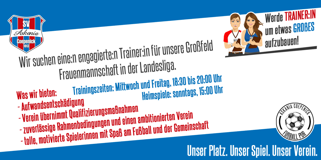 Suche Trainer:in 11er Frauen 2024