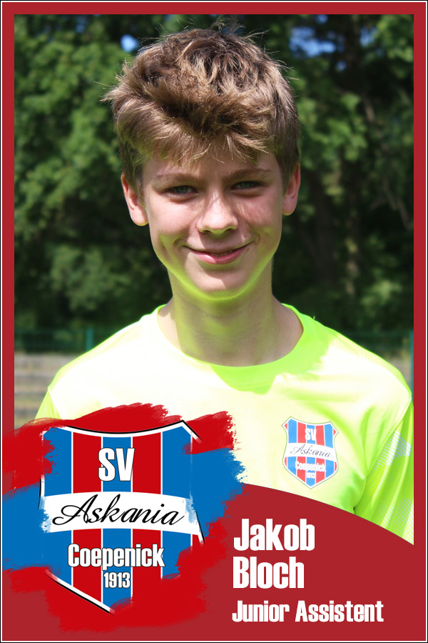 Jakob Bloch (Junior Assistent 2.F-Junioren 2021/2022)